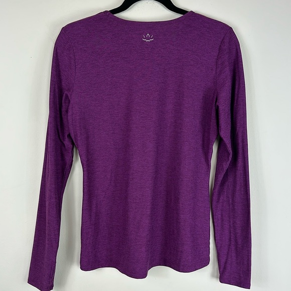 Beyond Yoga Featherweight Classic Crew Long‎ Sleeve Heathered Purple Size XL - Picture 1 of 6